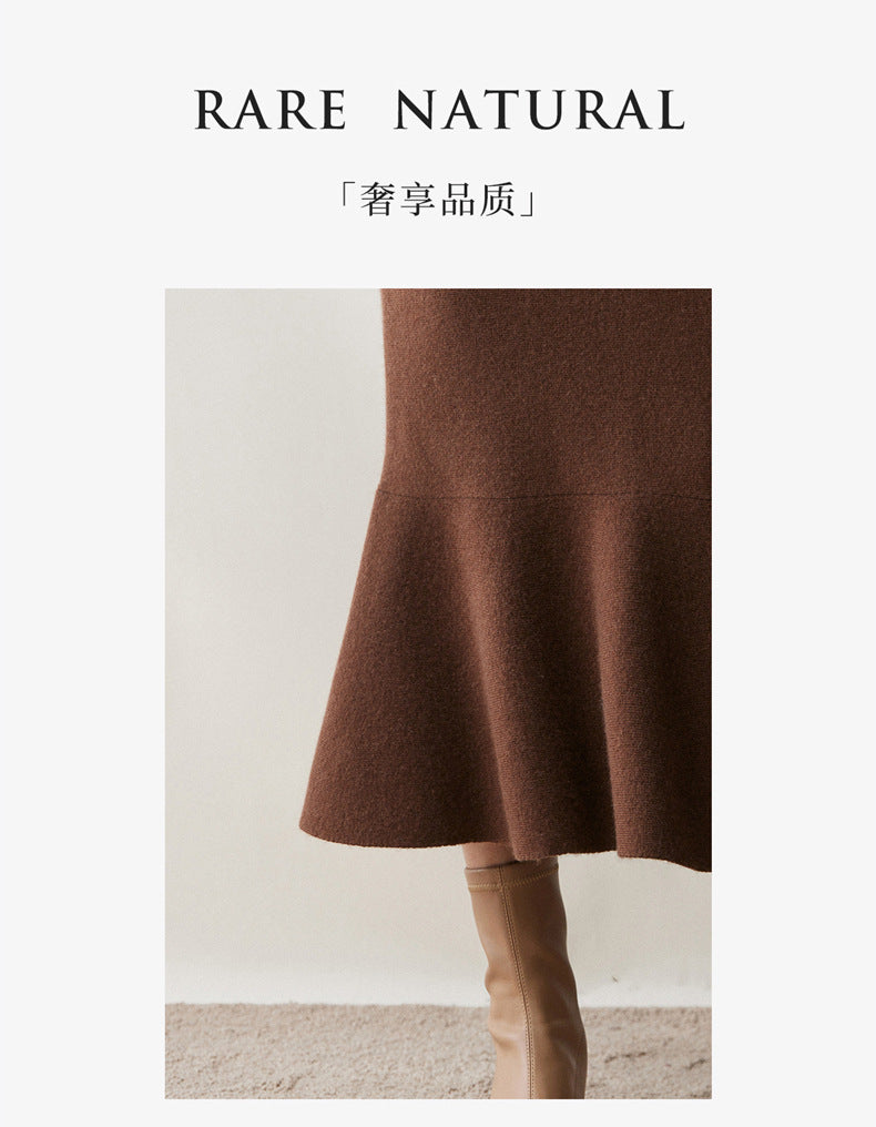 Women’s Cashmere-Wool Fishtail Skirt