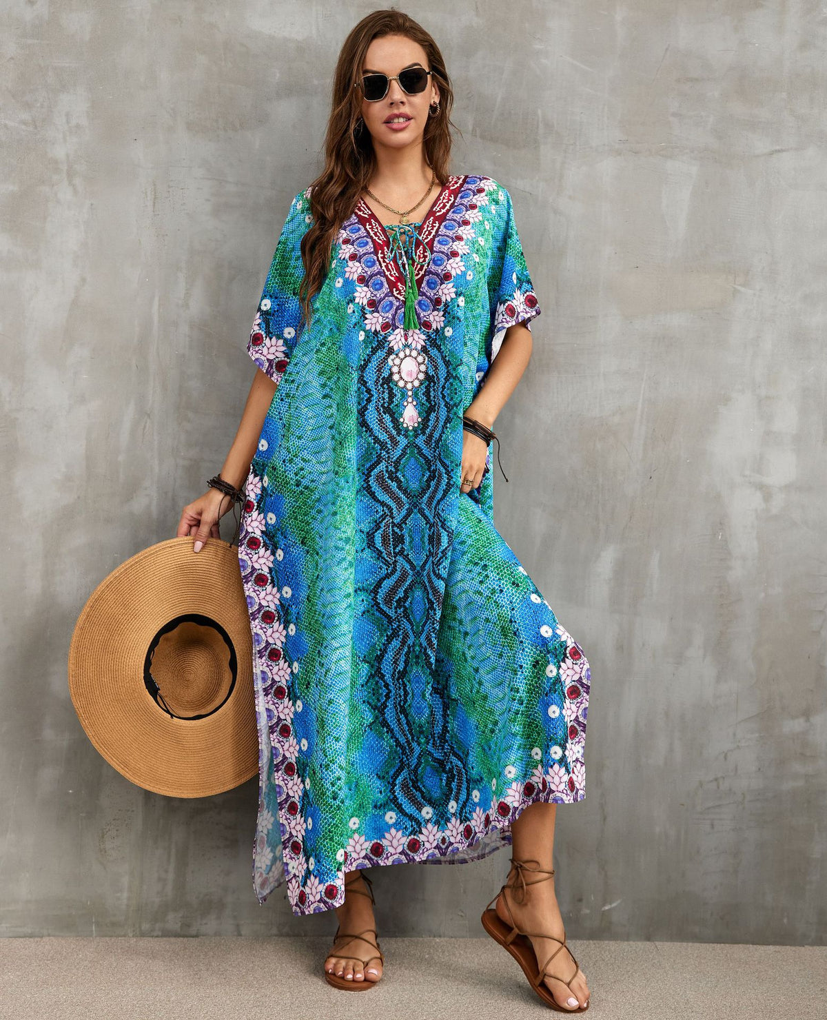 Printed Beach Cover-Up