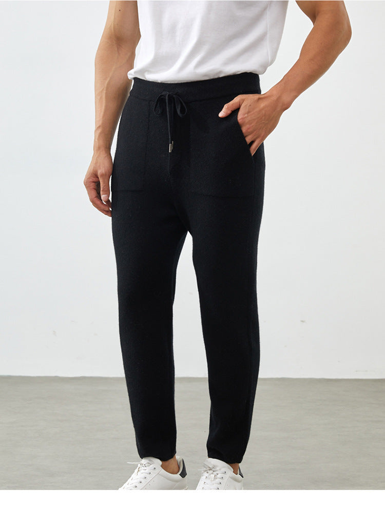 Men’s Cashmere-Wool Straight-Leg Pants