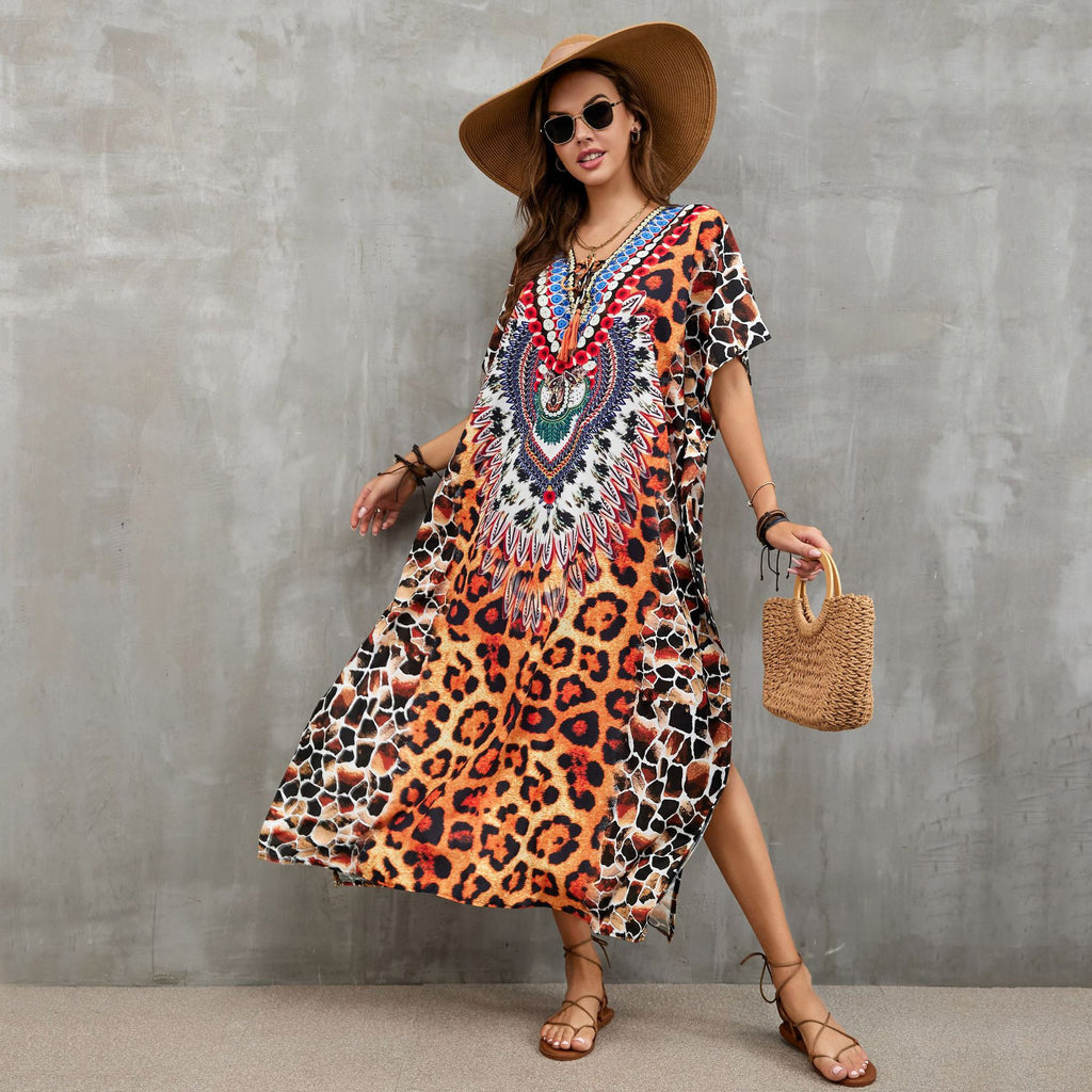 Printed Beach Cover-Up