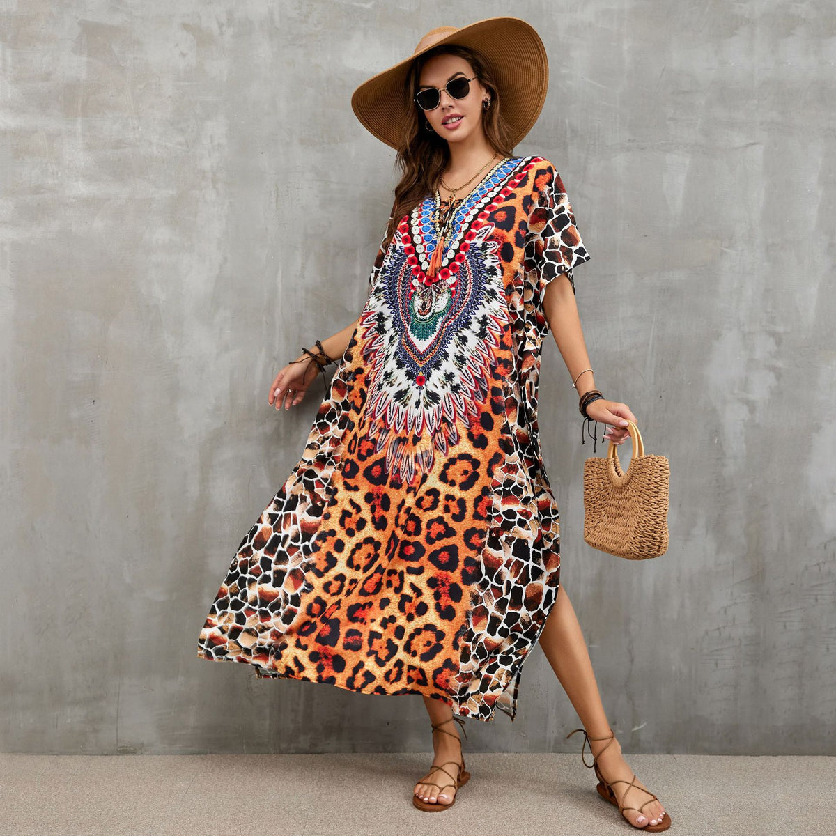 Printed Beach Cover-Up