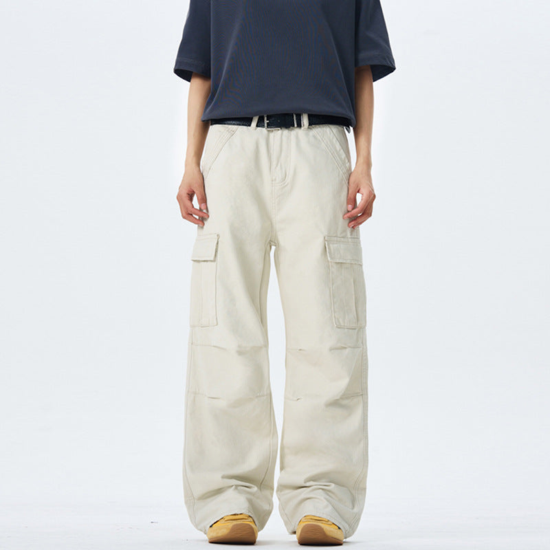 Vintage Wide-Leg Utility Pants