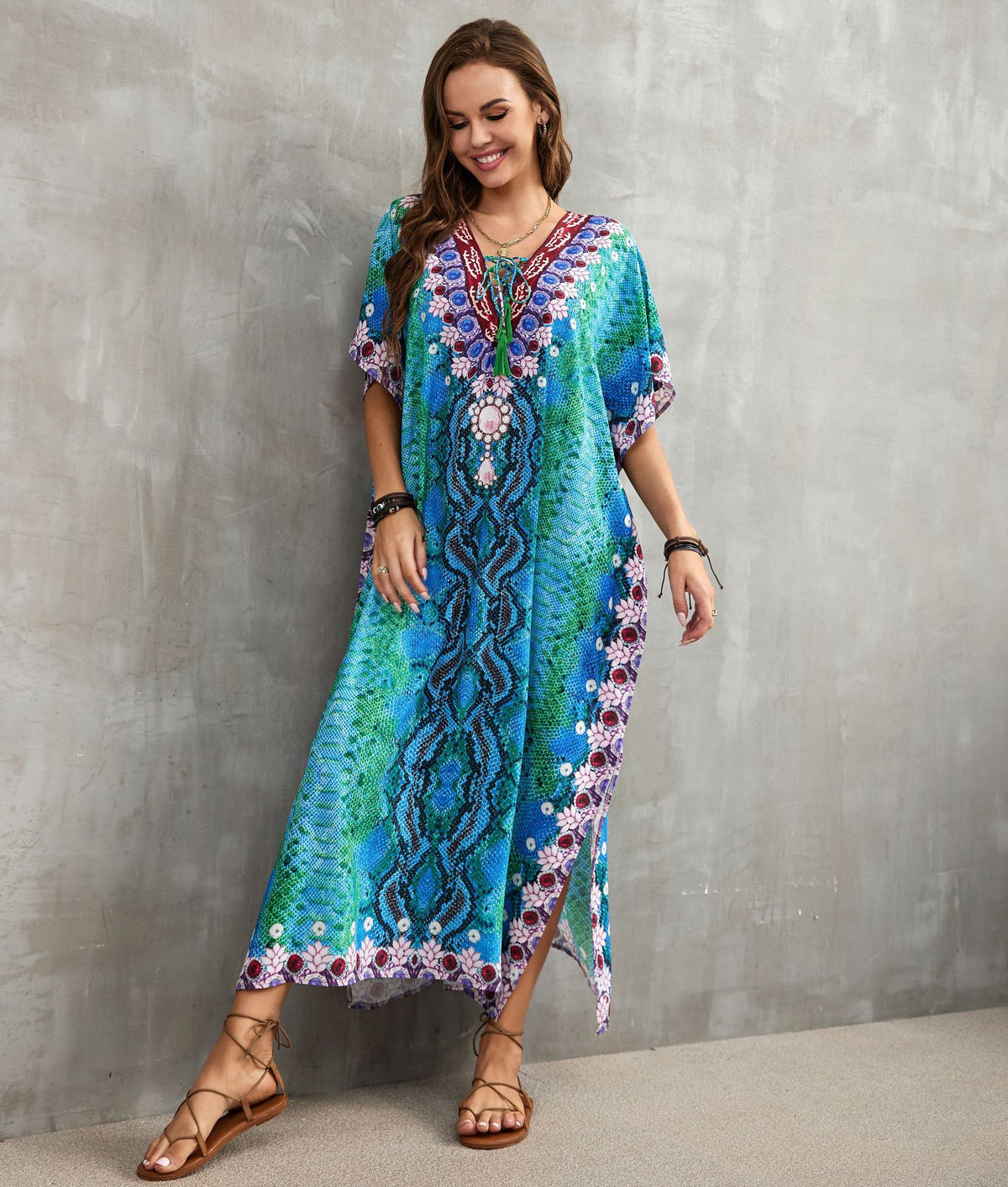 Printed Beach Cover-Up