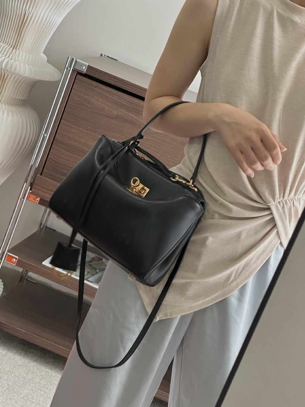 Women's Leather Rodeo Tote Bag