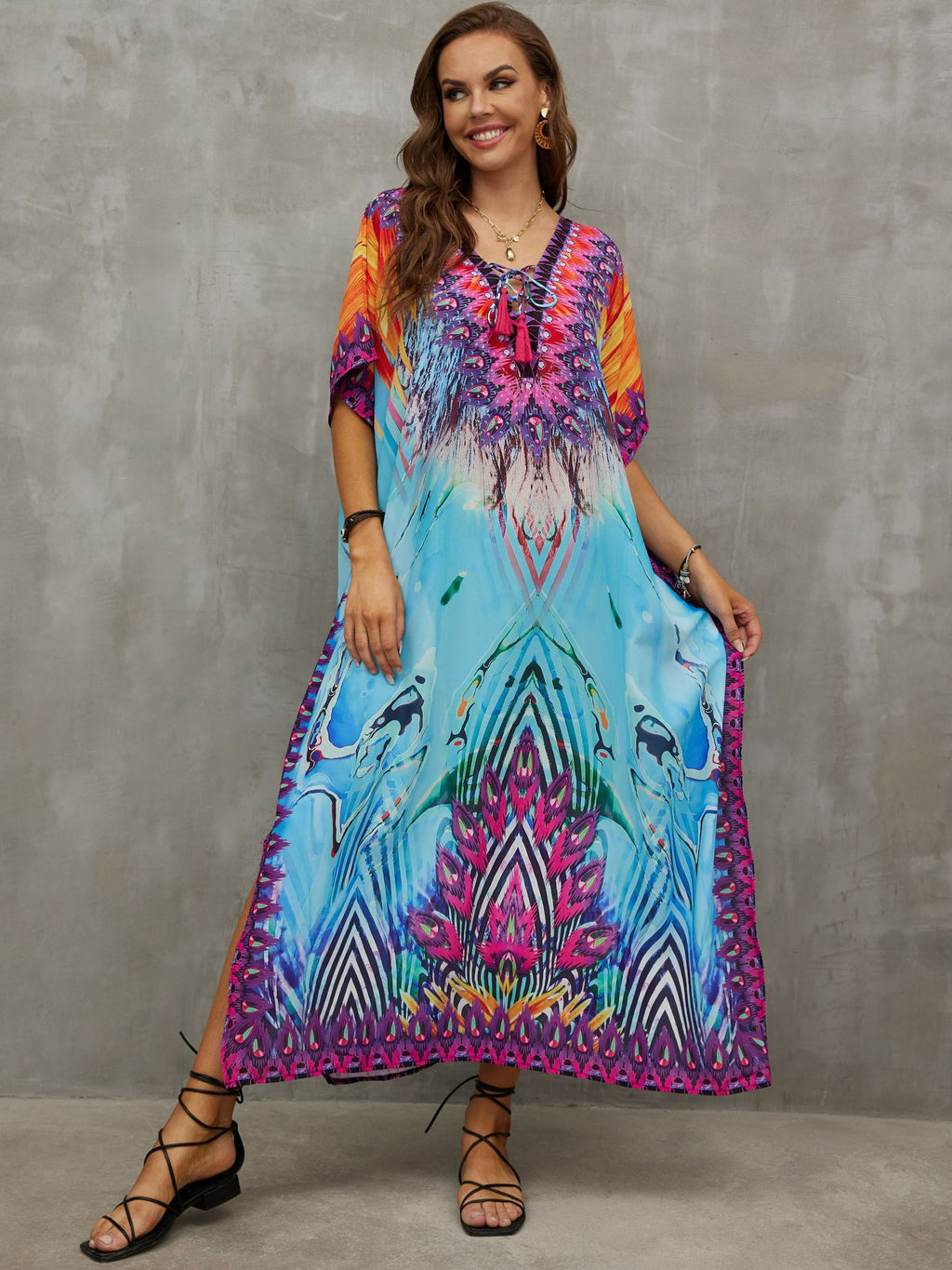 Printed Beach Cover-Up