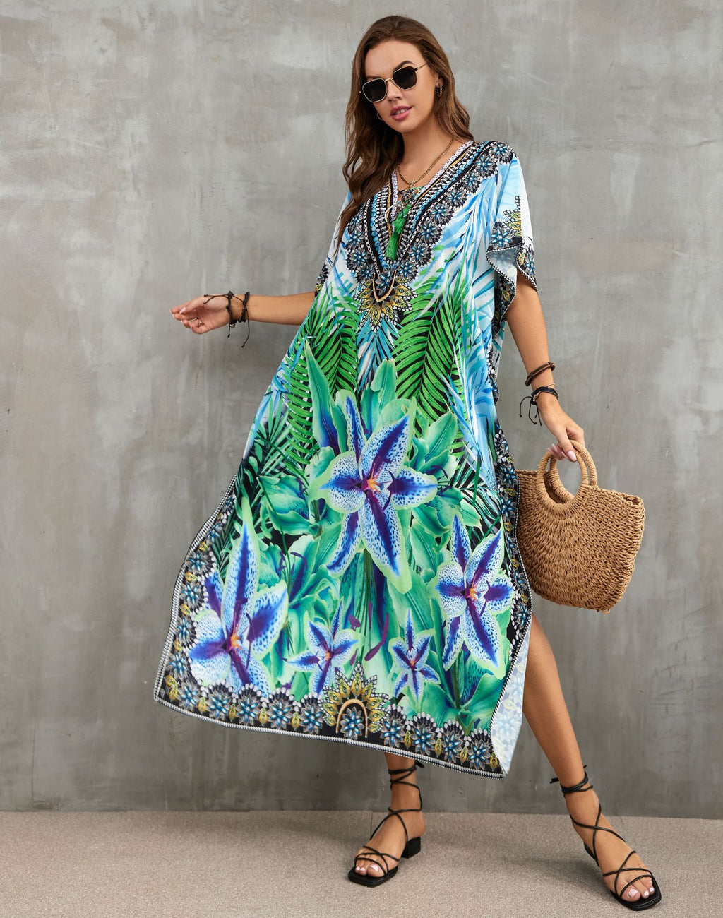 Printed Beach Cover-Up
