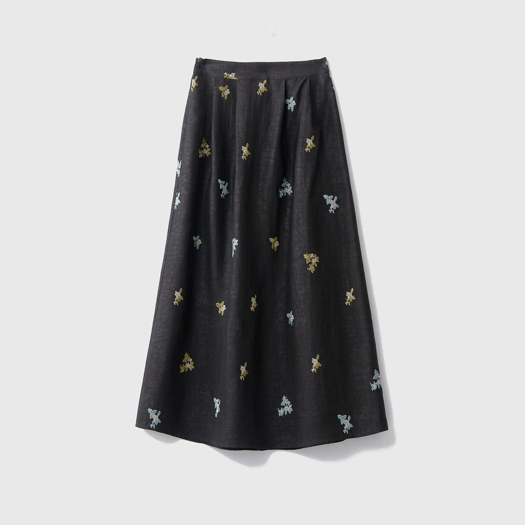 Women’s Mulberry Silk Embroidered Skirt