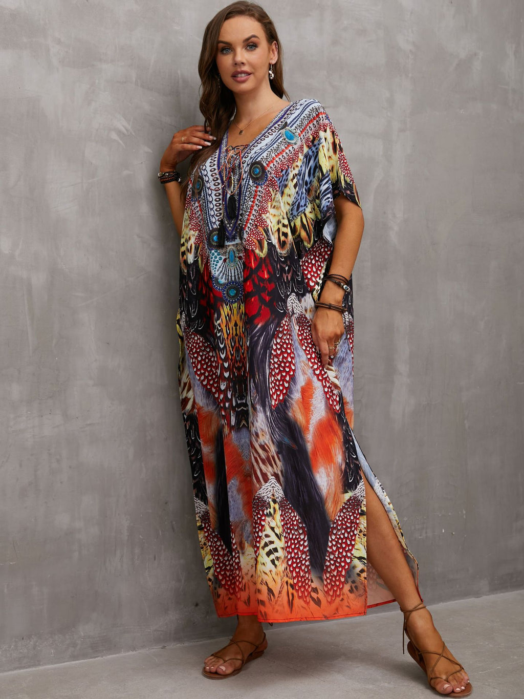 Printed Beach Cover-Up