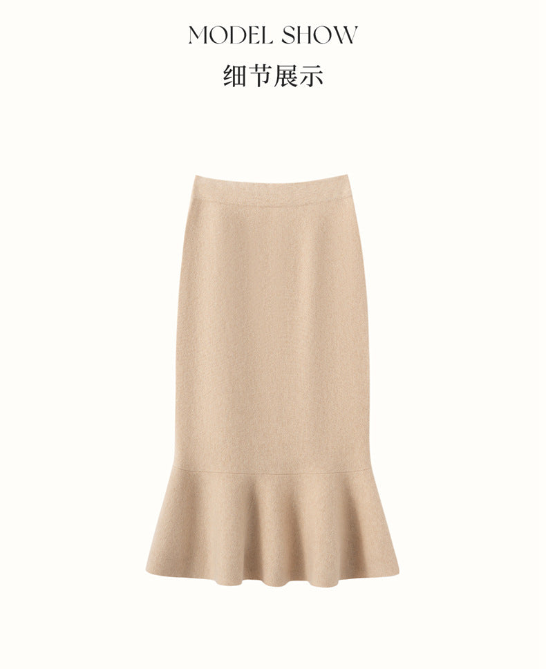 Women’s Cashmere-Wool Fishtail Skirt