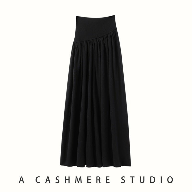 Women’s Cashmere-Wool Pleated Skirt