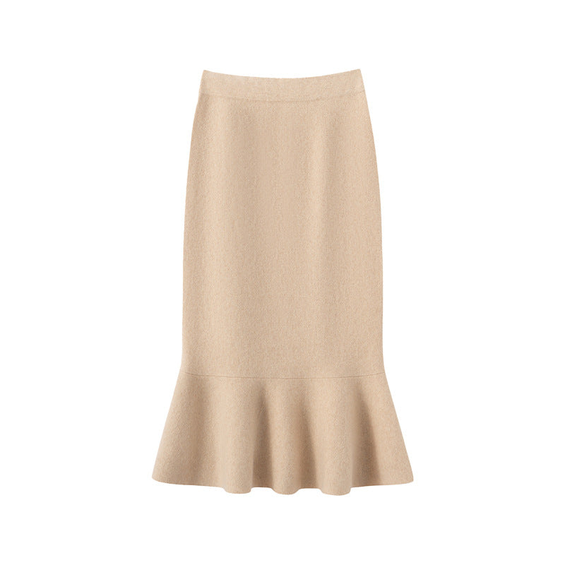 Women’s Cashmere-Wool Fishtail Skirt