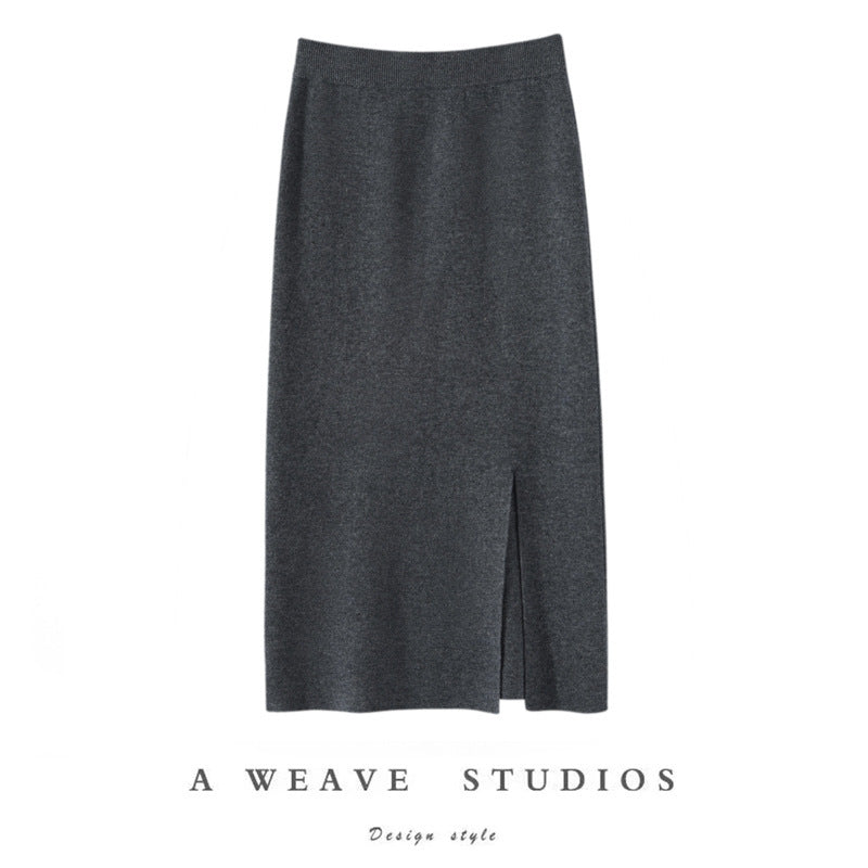 Women’s Cashmere-Style High-Waist Skirt