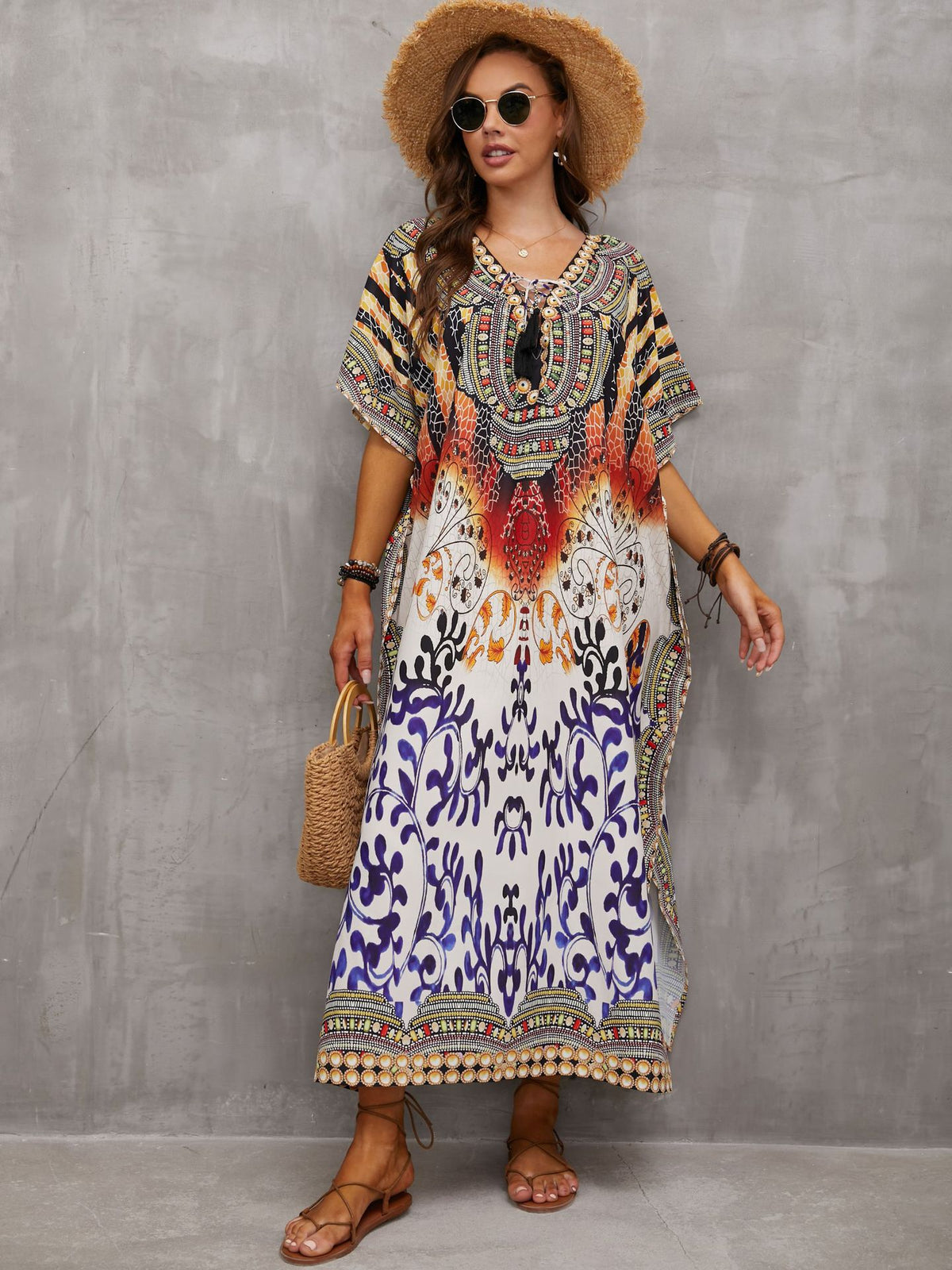 Printed Beach Cover-Up