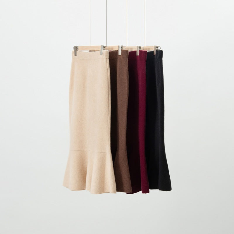 Women’s Cashmere-Wool Fishtail Skirt