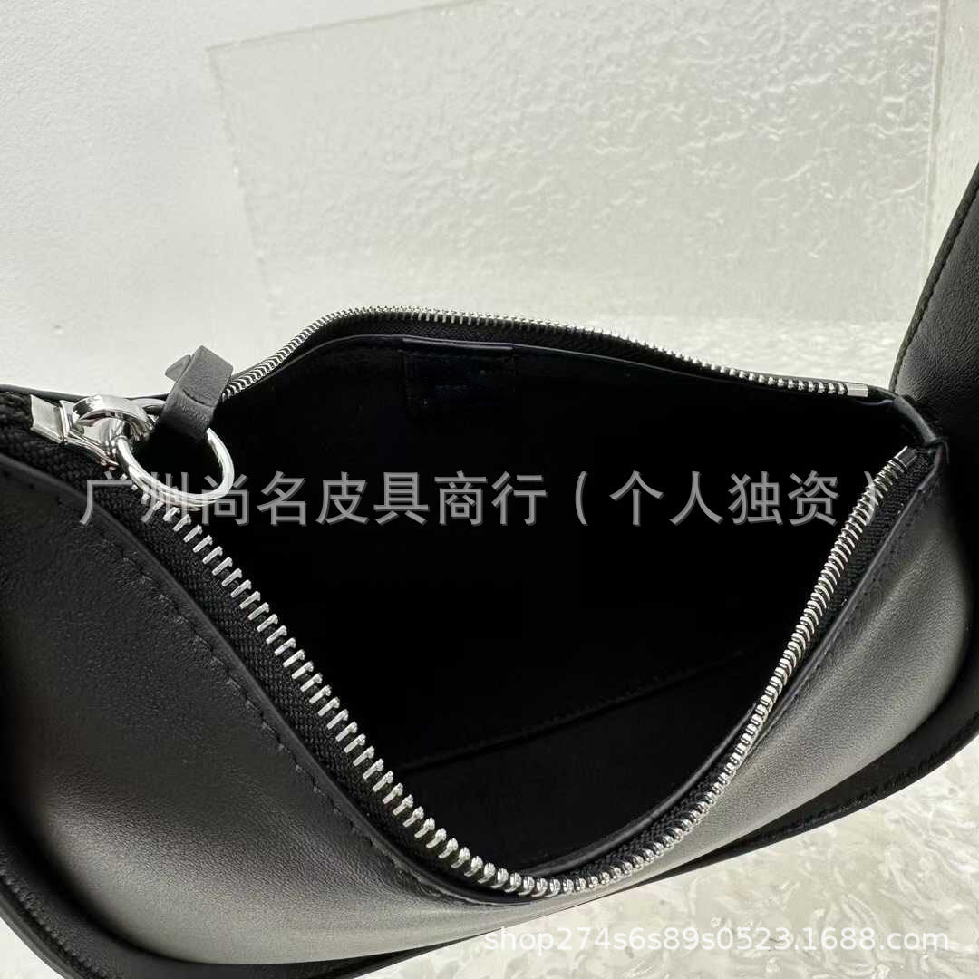 Half-Moon Genuine Leather Shoulder Bag