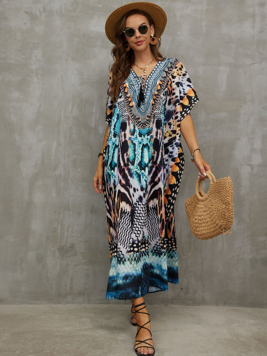 Printed Beach Cover-Up
