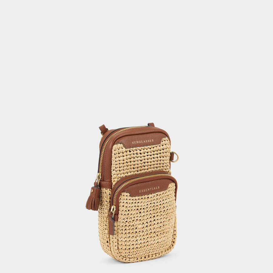 Woven Crossbody Phone Bag