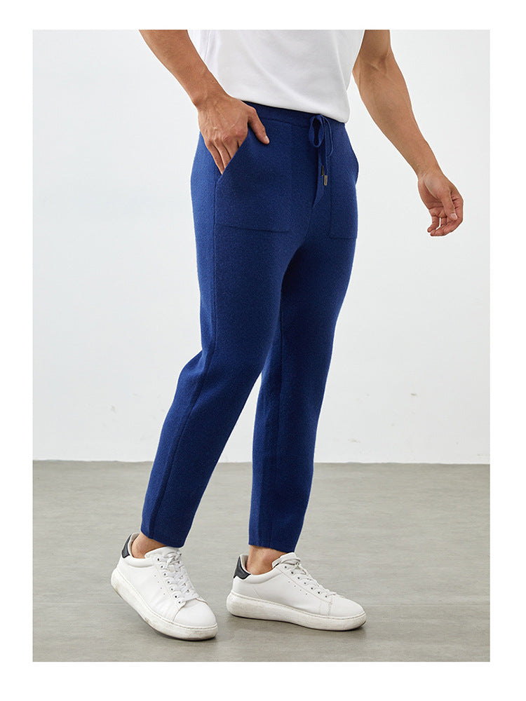 Men’s Cashmere-Wool Straight-Leg Pants