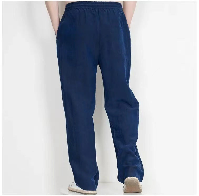 Men’s Mulberry Silk Straight-Leg Pants