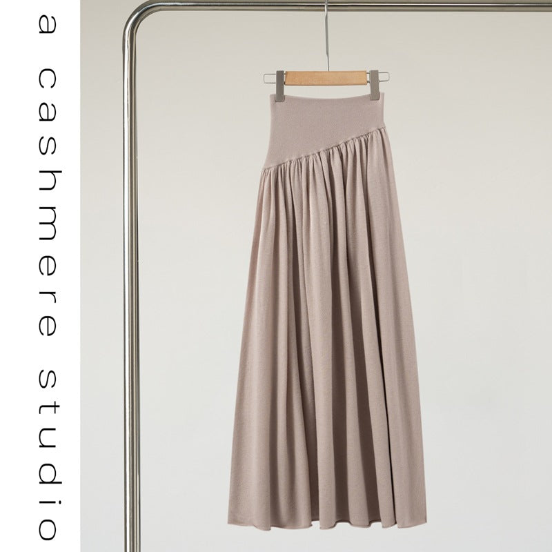 Women’s Cashmere-Wool Pleated Skirt