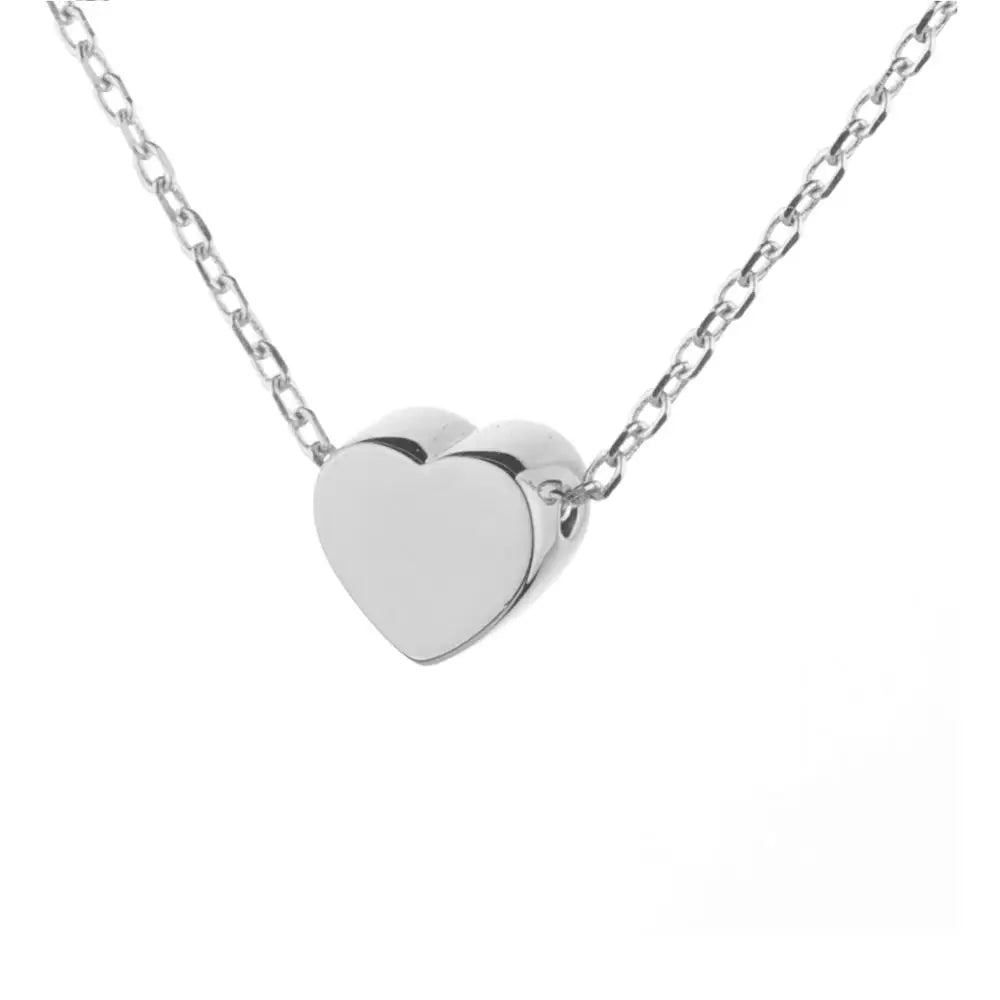 Silver Jewelry 925 Sterling Silver Heart Pendant Necklace Women Love Necklace Silver Gold Plated Jewelry Necklace Women